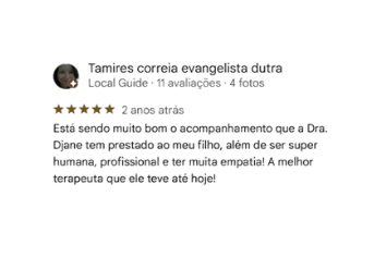 Depoimento de paciente